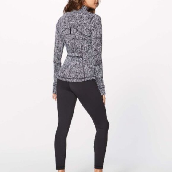 L-13 🍋 Lululemon 🍋 Define Jacket  Luon Irregular Denim Twill Black White - Picture 2 of 10